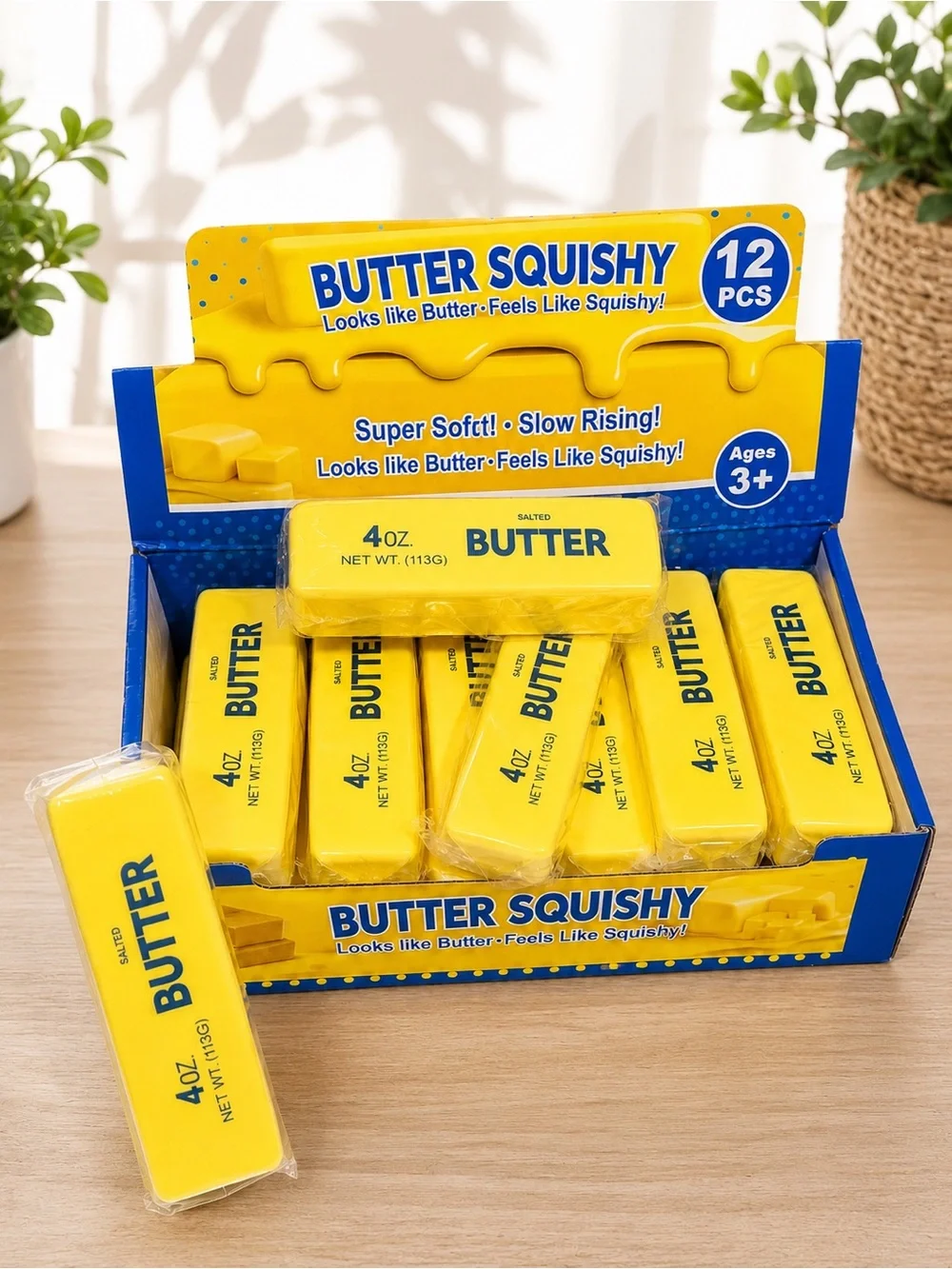 Butter Squishy Yellow Sensory Toy - Pack of 12 butter squishy wholesale
